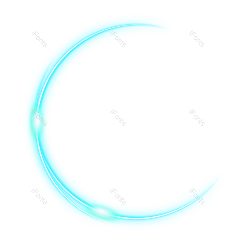 光效图片,蓝色光圈元素,蓝色PNG,光晕免抠素材